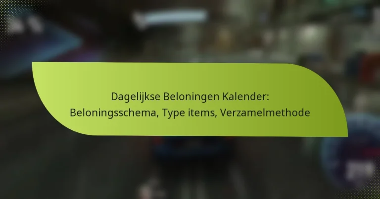 Dagelijkse Beloningen Kalender: Beloningsschema, Type items, Verzamelmethode
